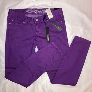 NWT EXPRESS Purple Jean Leggings in Size 8
